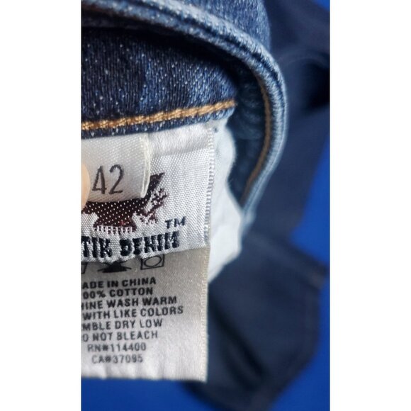 Vintage ANTIK DENIM Men's Jeans Button Fly Blue Jeans Metal studs  Size 42 - Picture 5 of 16